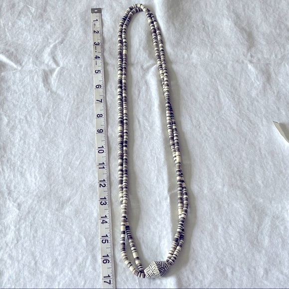 Vintage Long Beaded Necklace Beach Costal Ivory Taupe Color Size Large - Picture 6 of 6